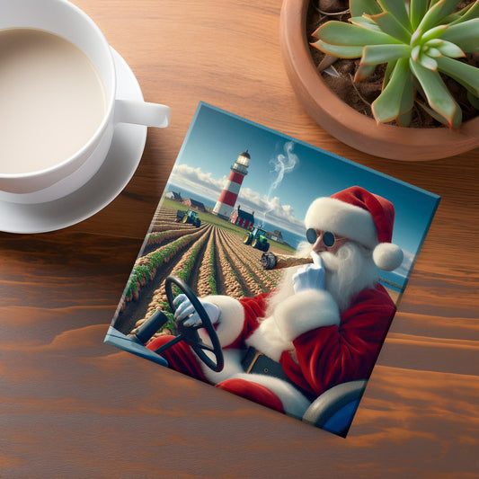 Prince Edward Island Bad Santa Coaster