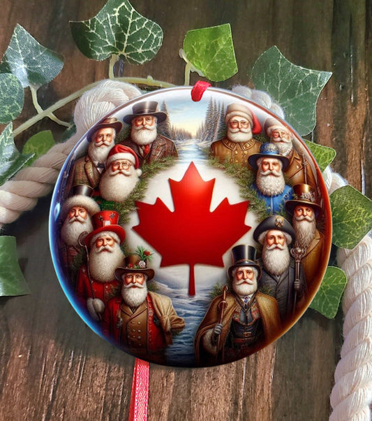 Canada Santa Tree Ornament
