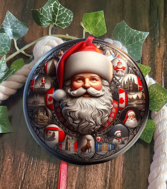 Canada Santa Tree Ornament