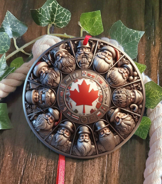 Canada Santa Tree Ornament
