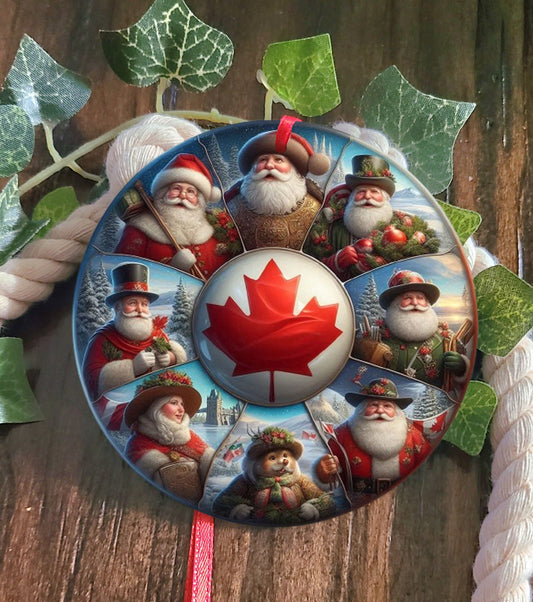 Canada Santa Tree Ornament
