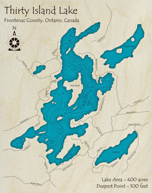Thirty Island Lake Print
