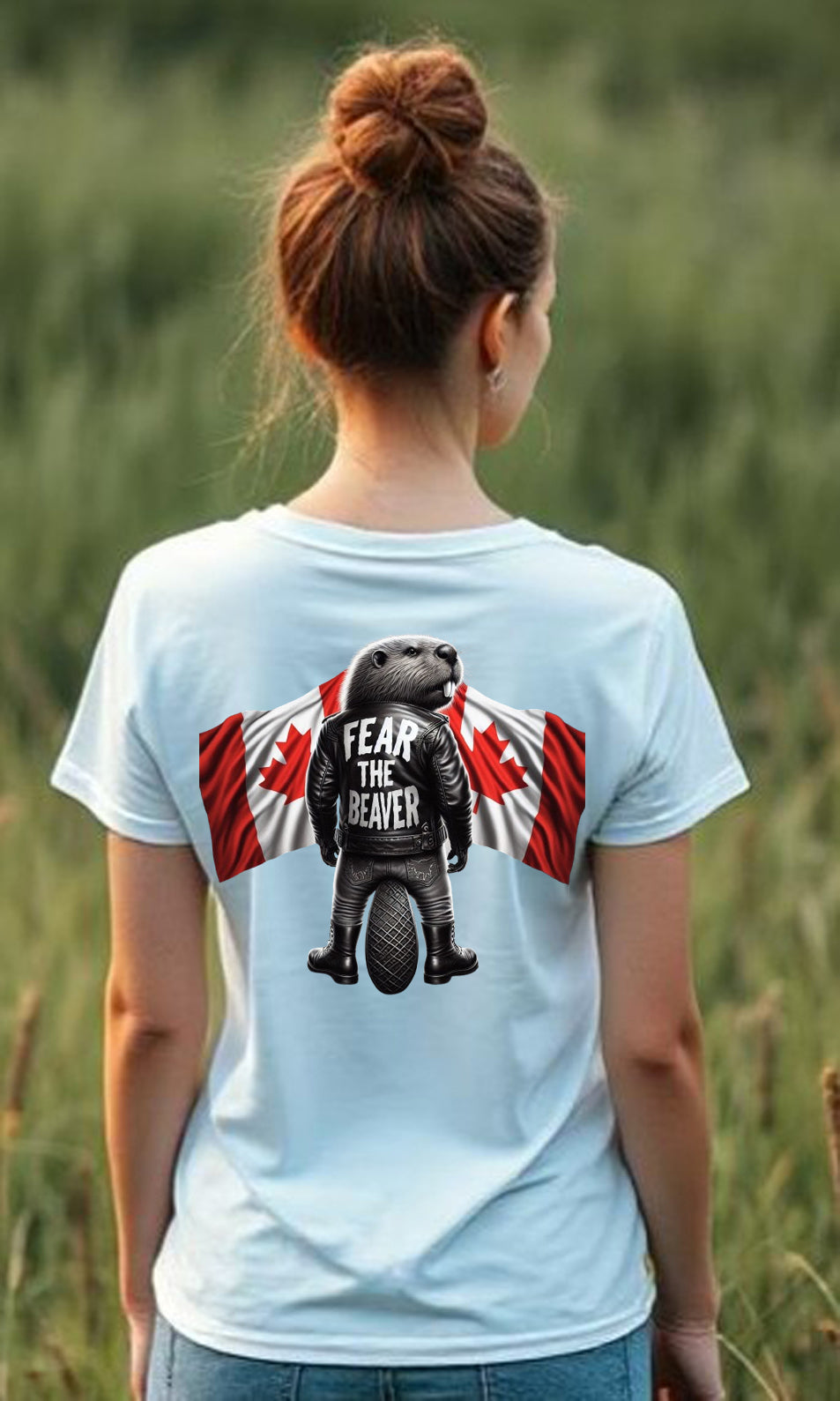 Fear The Beaver V Neck T Shirt