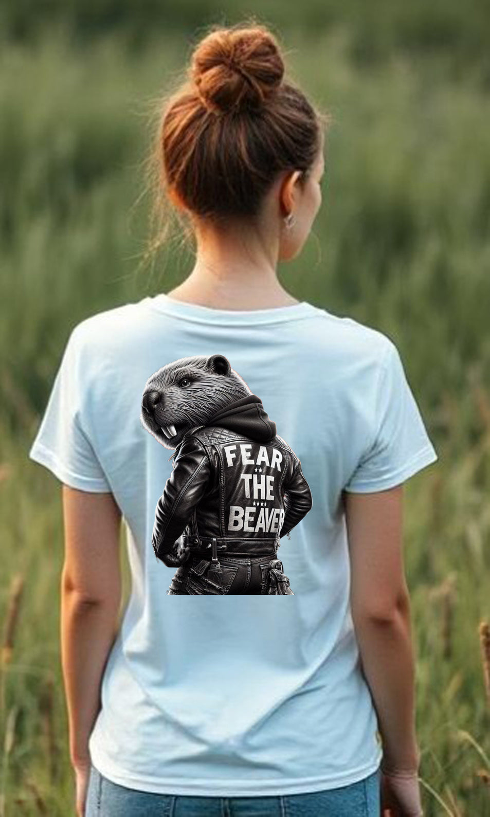 Fear The Beaver III V Neck T Shirt
