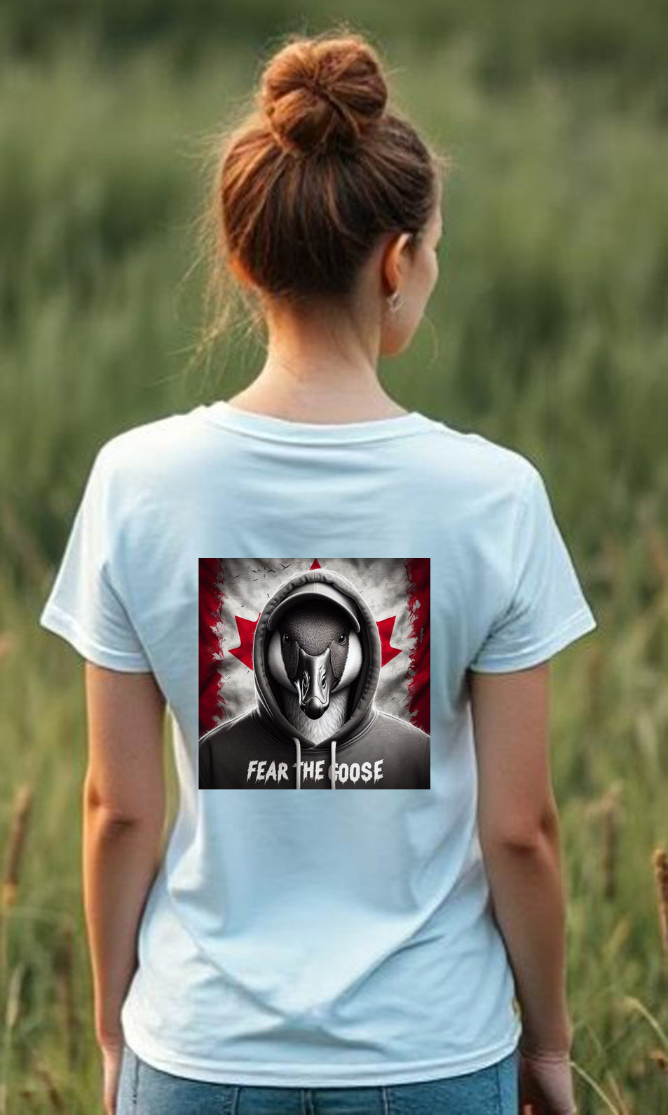 Fear The Goose II V Neck T Shirt