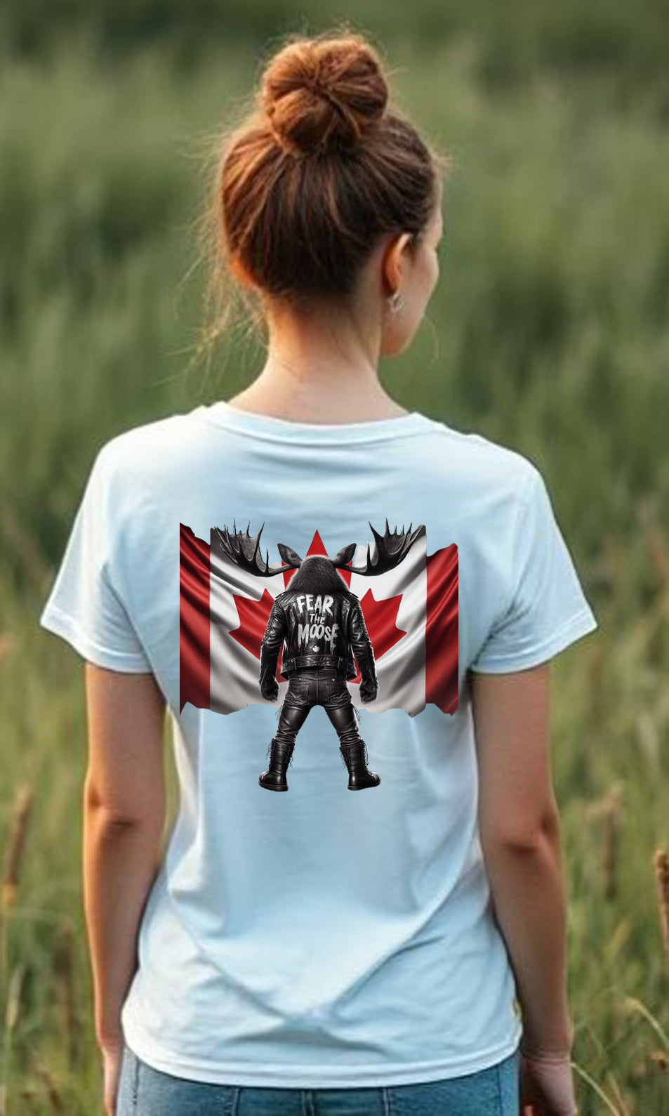 Fear The Moose II V Neck T Shirt