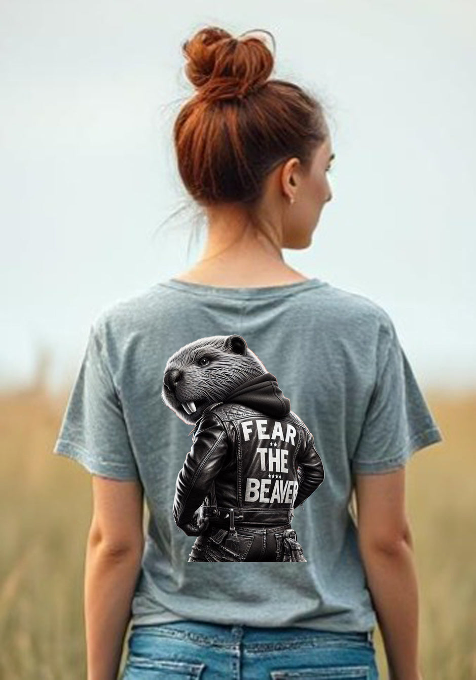 Fear The Beaver III V Neck T Shirt
