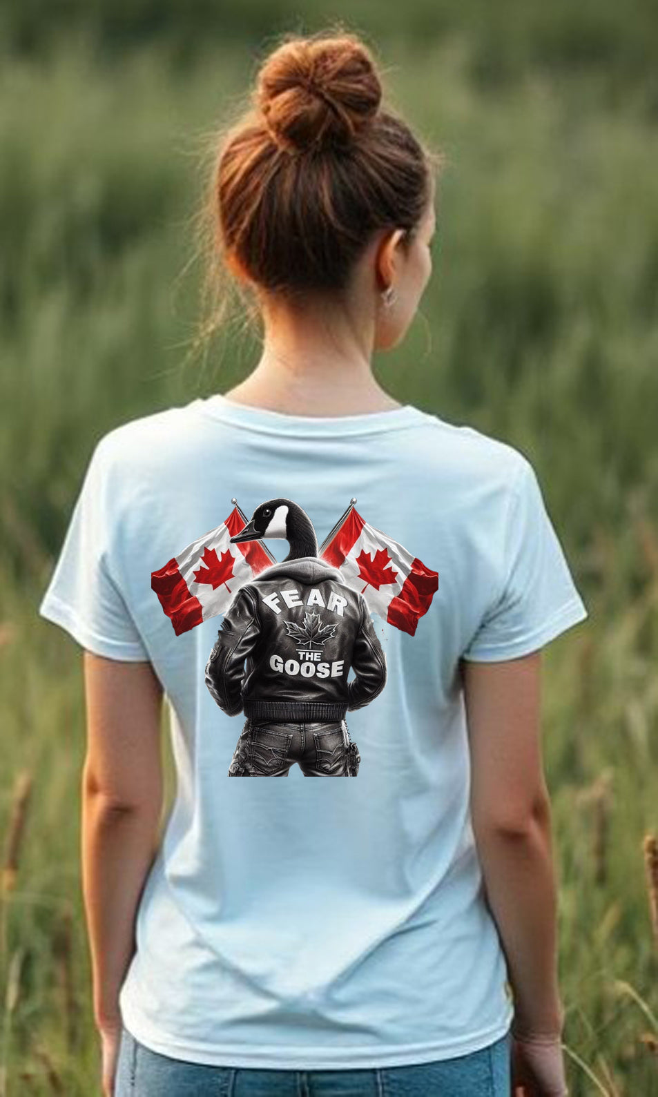 Fear The Goose V Neck T Shirt