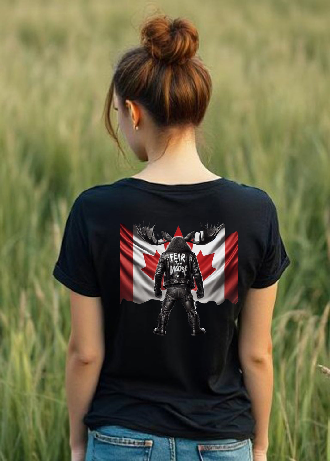 Fear The Moose II V Neck T Shirt