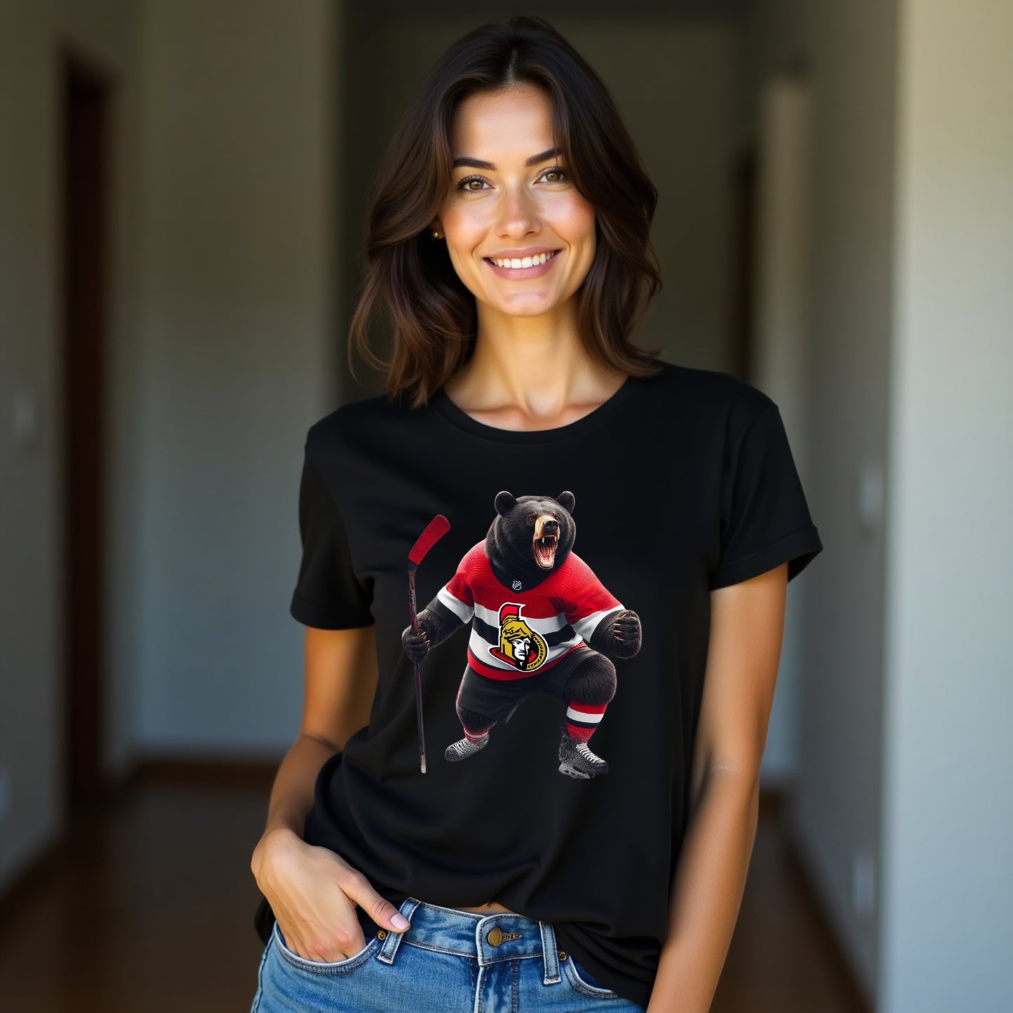 Ottawa Senators, Ladies, "Parliment Bear" T Shirt