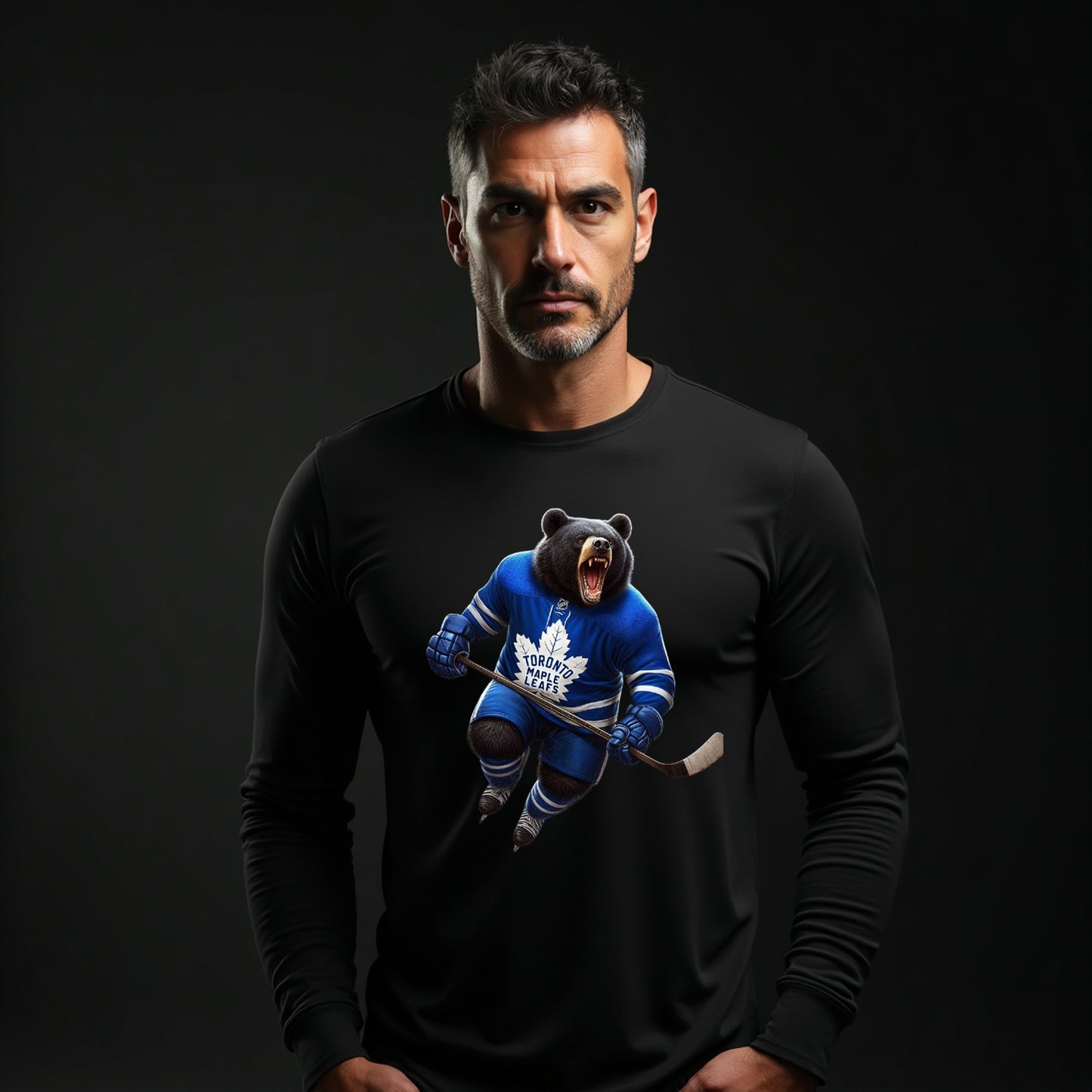 Toronto Maple Leafs, "Bear The Leaf Long Sleeve T Shirt