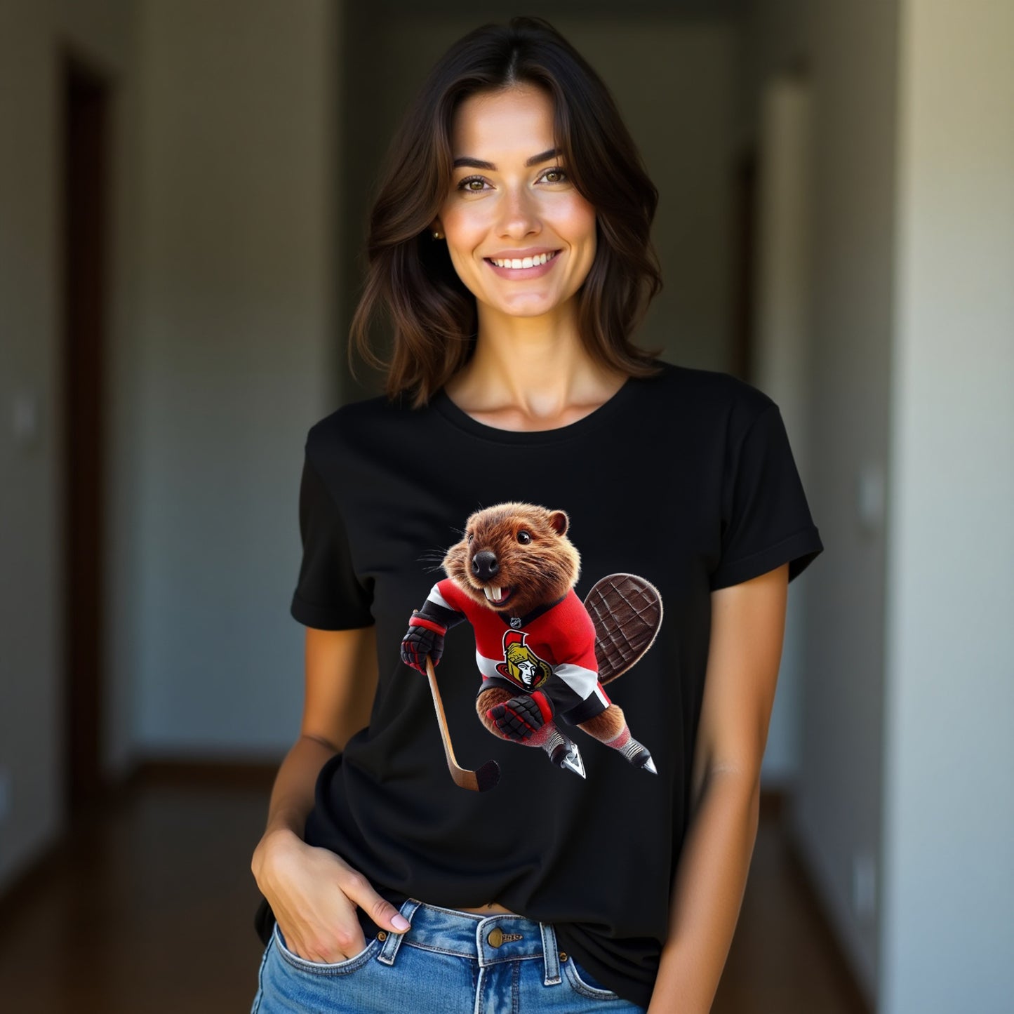 Ottawa Senators, Ladies, "Senate Beaver" T Shirt