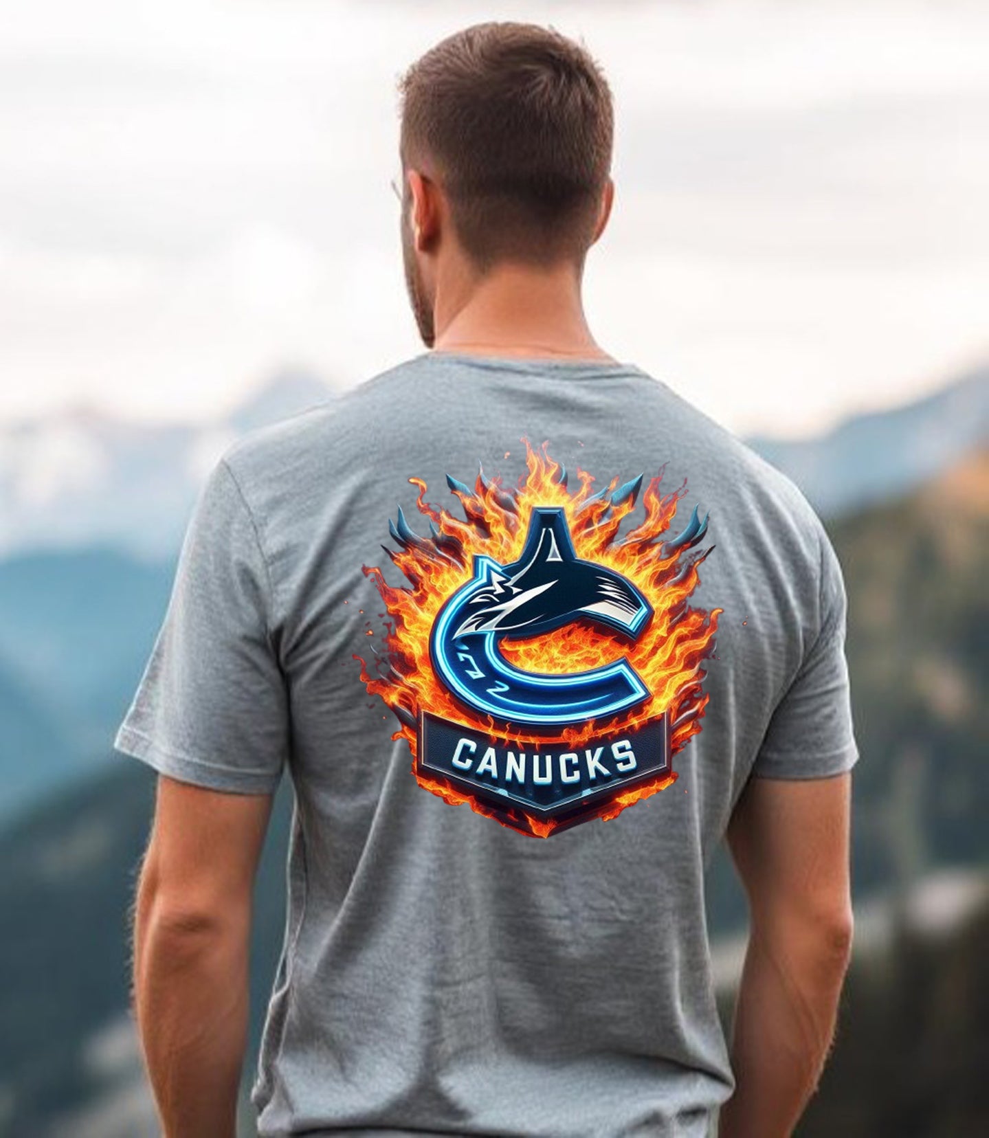 Vancouver Canucks "Pucks & Flames" T Shirt
