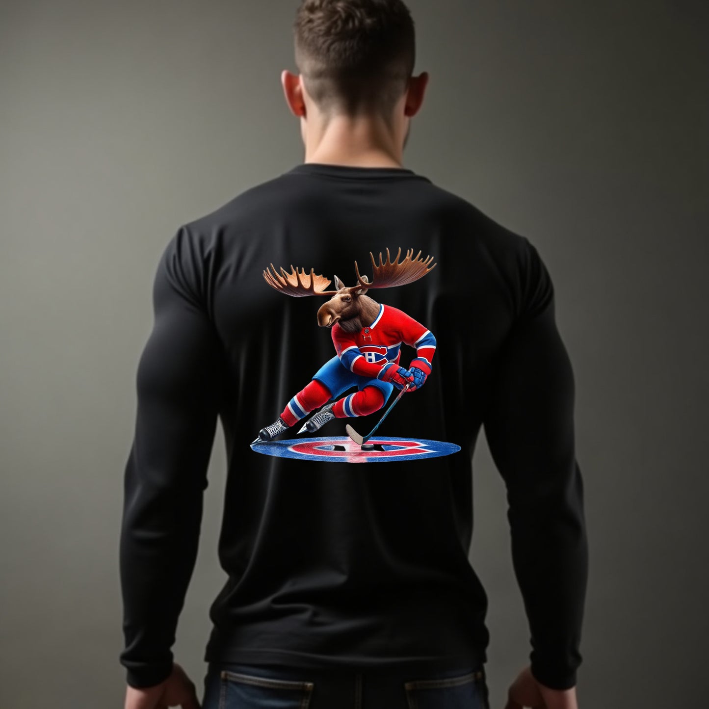 Montreal Canadiens, "Habs & Horns" Long Sleeve T Shirt
