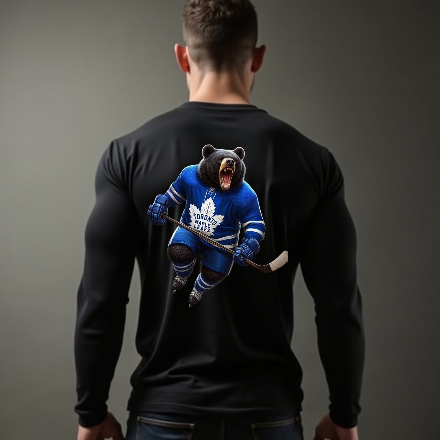 Toronto Maple Leafs, "Bear The Leaf Long Sleeve T Shirt