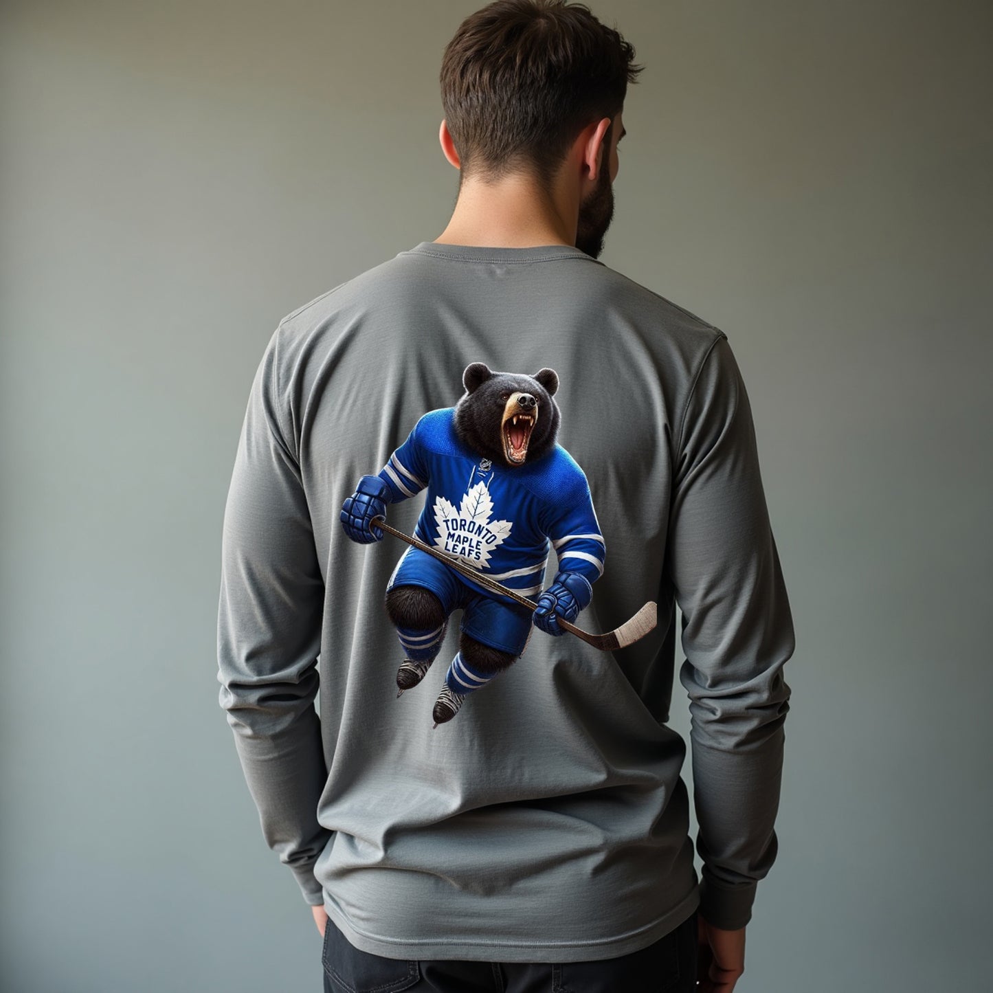 Toronto Maple Leafs, "Bear The Leaf Long Sleeve T Shirt