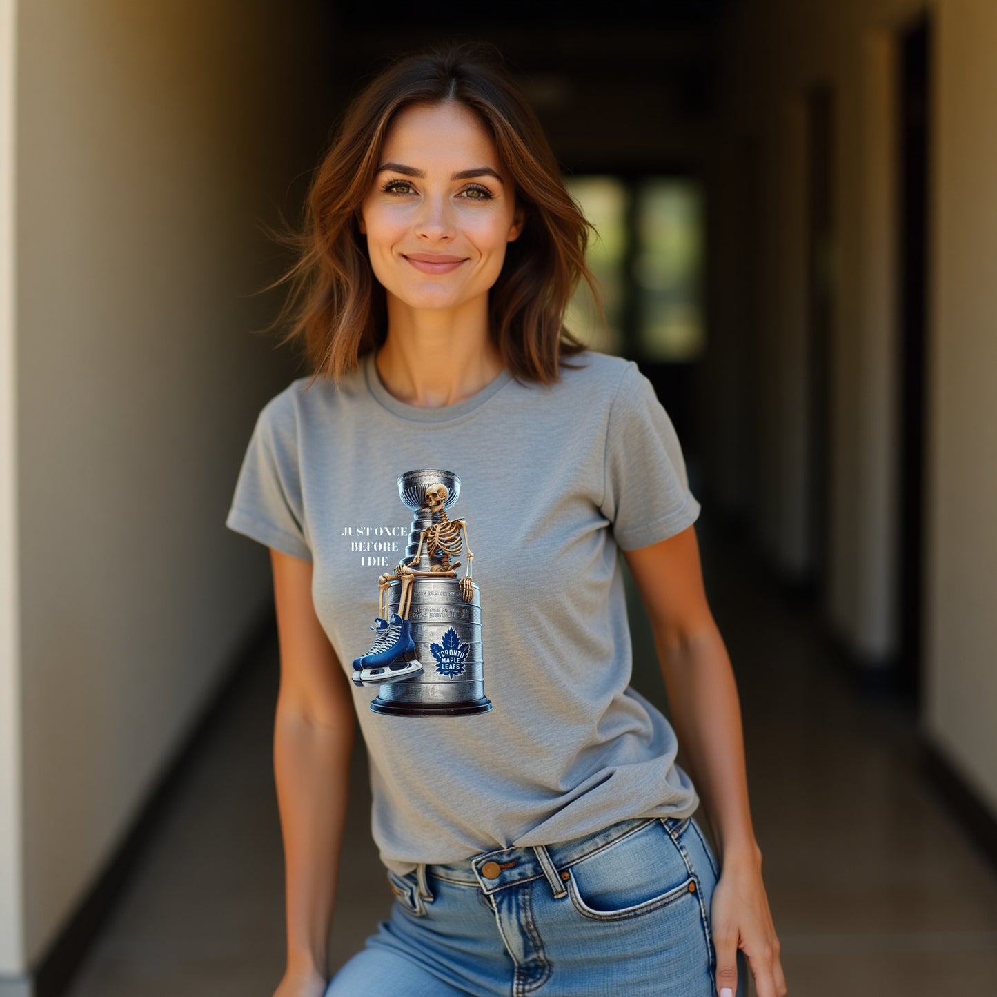 Toronto Maple Leafs, Ladies, Just Once Before I Die T Shirt