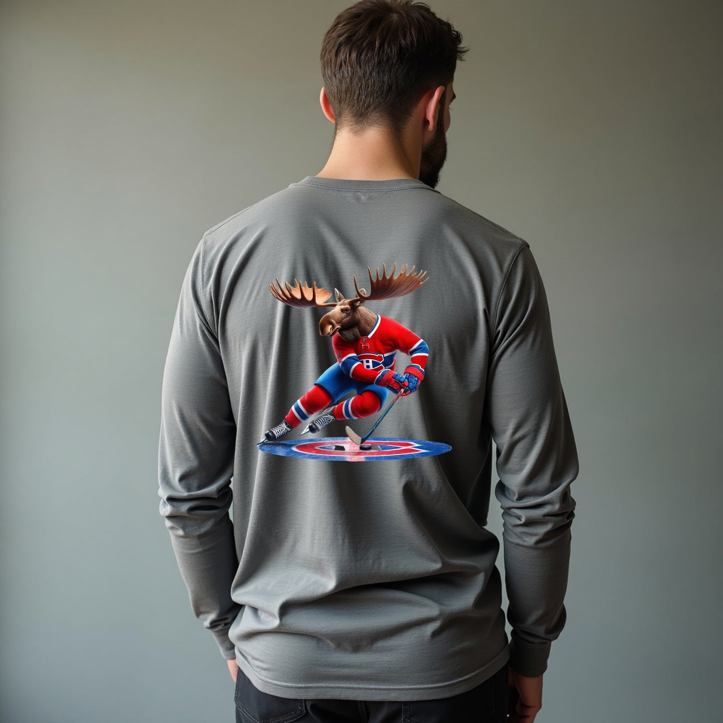 Montreal Canadiens, "Habs & Horns" Long Sleeve T Shirt