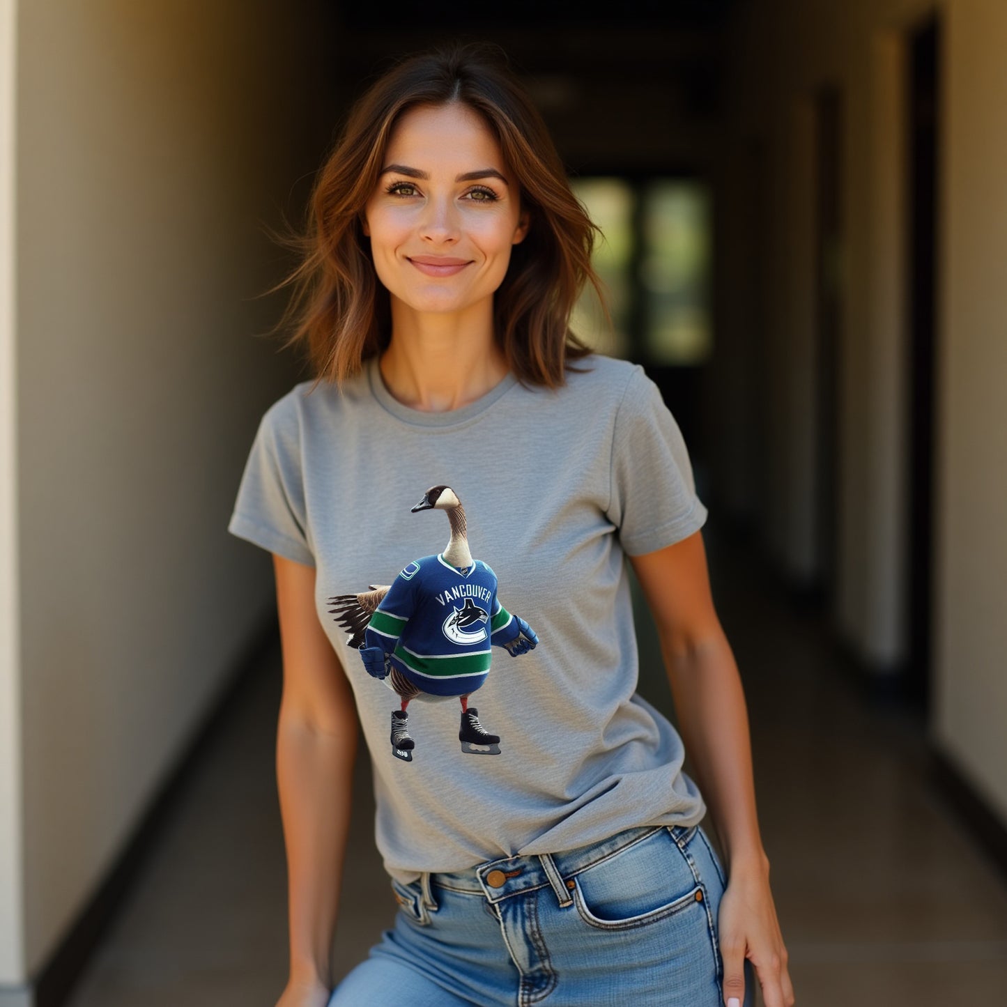 Vancouver Canucks, Ladies, "Gander Goals" T Shirt