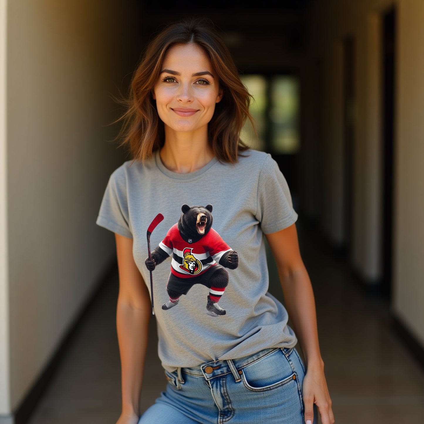Ottawa Senators, Ladies, "Parliment Bear" T Shirt