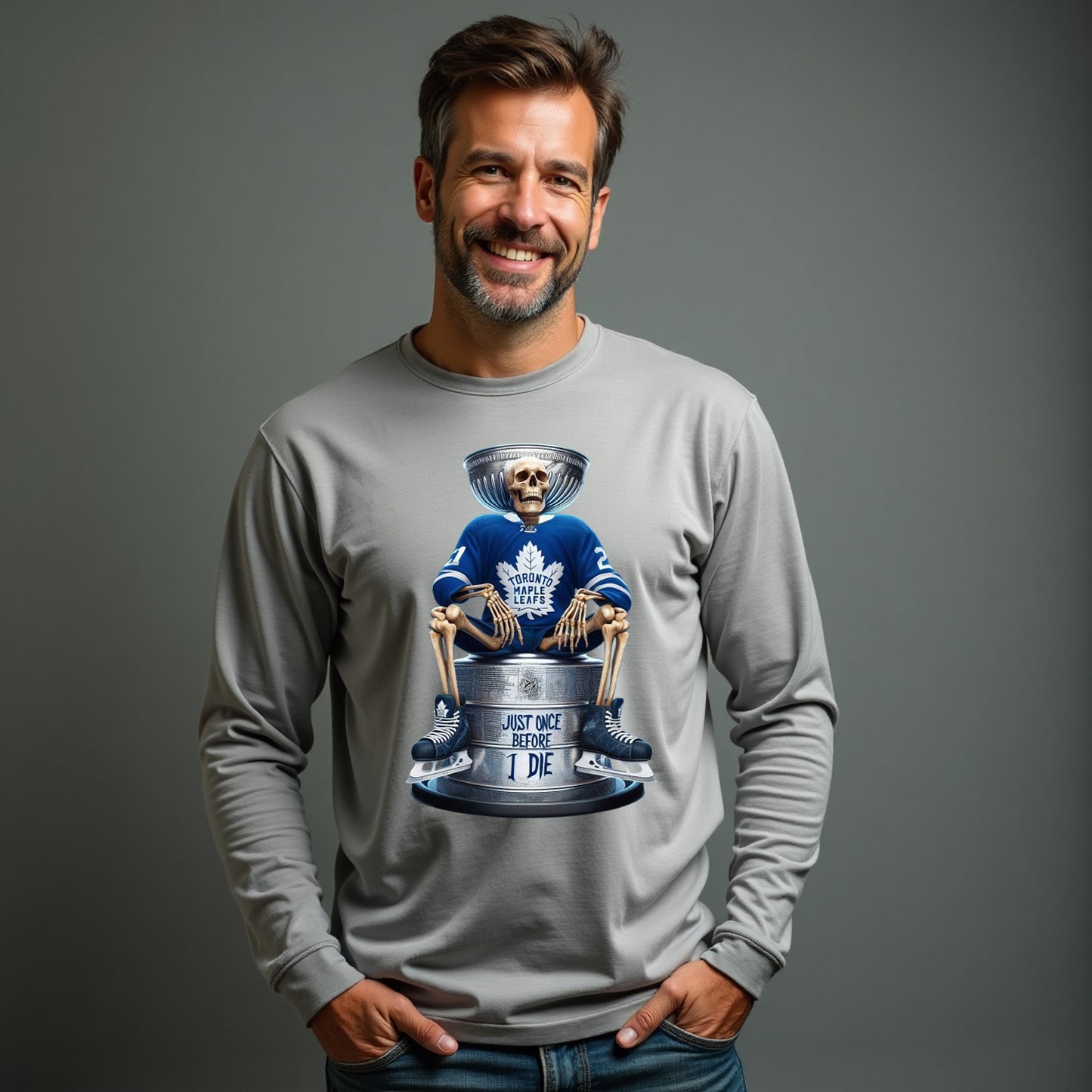 Toronto Maple Leafs, Just Once Before I Die Long Sleeve T Shirt
