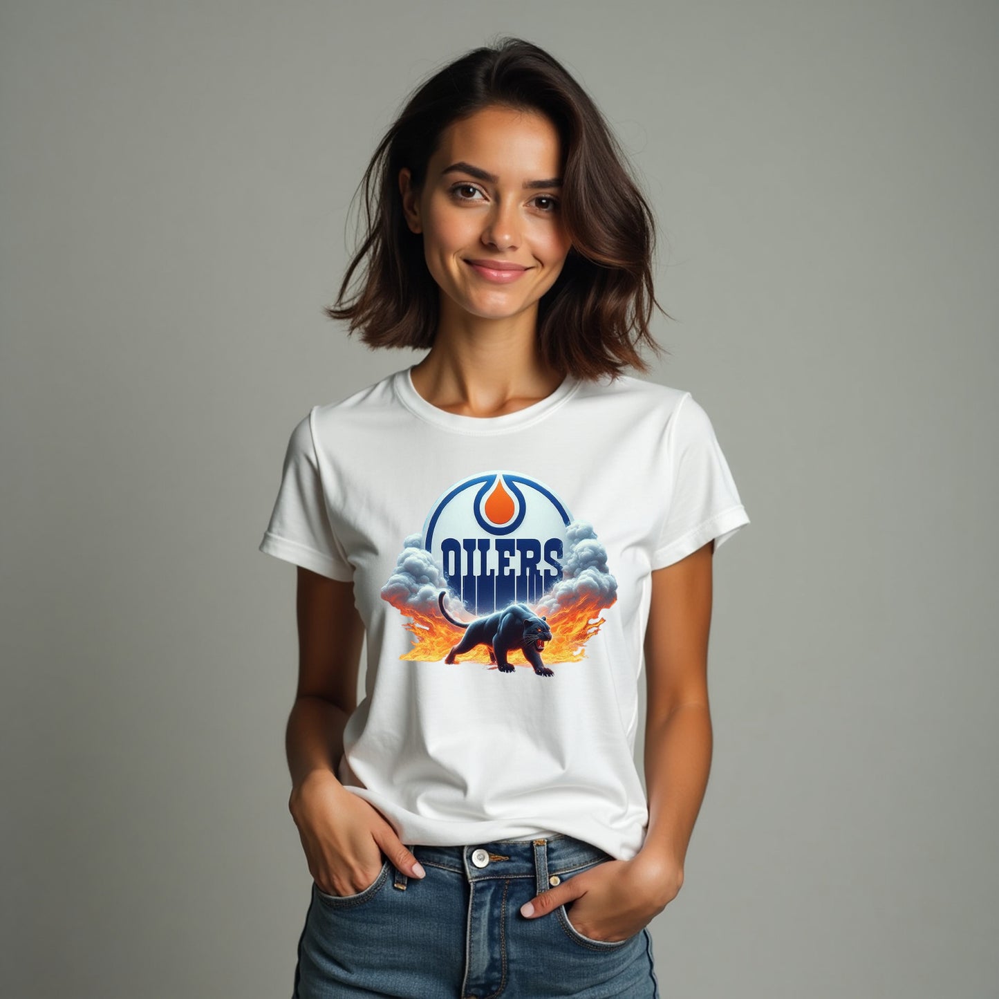 Edmonton Oilers, Ladies, "Flame The Rink" T Shirt