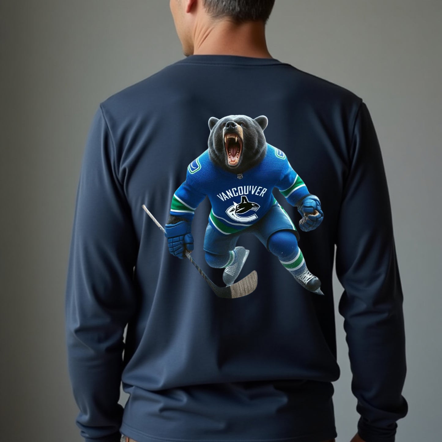Vancouver Canucks, "The Canuck Claws" Long Sleeve T Shirt