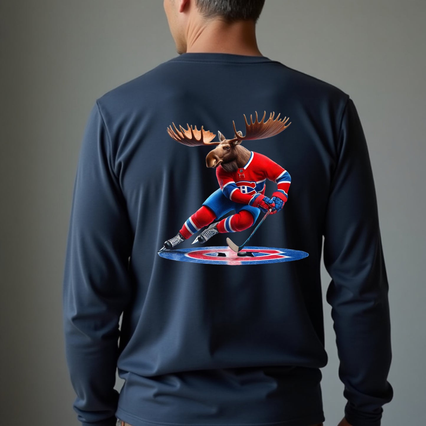 Montreal Canadiens, "Habs & Horns" Long Sleeve T Shirt