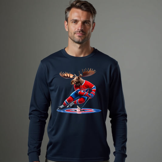 Montreal Canadiens, "Habs & Horns" Long Sleeve T Shirt