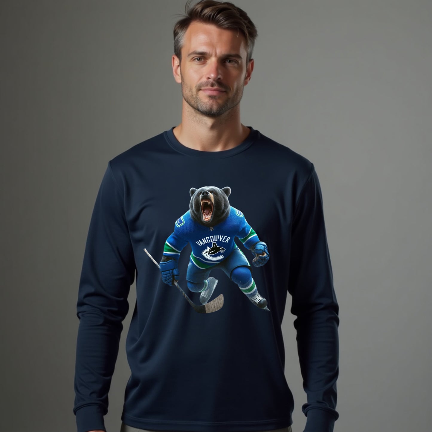 Vancouver Canucks, "The Canuck Claws" Long Sleeve T Shirt