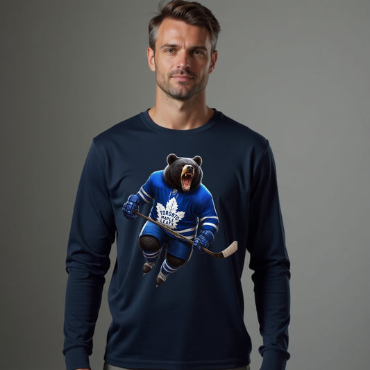 Toronto Maple Leafs, "Bear The Leaf Long Sleeve T Shirt