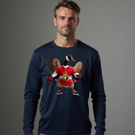 Ottawa Senators, "Ottawa Waddler" Long Sleeve T Shirt
