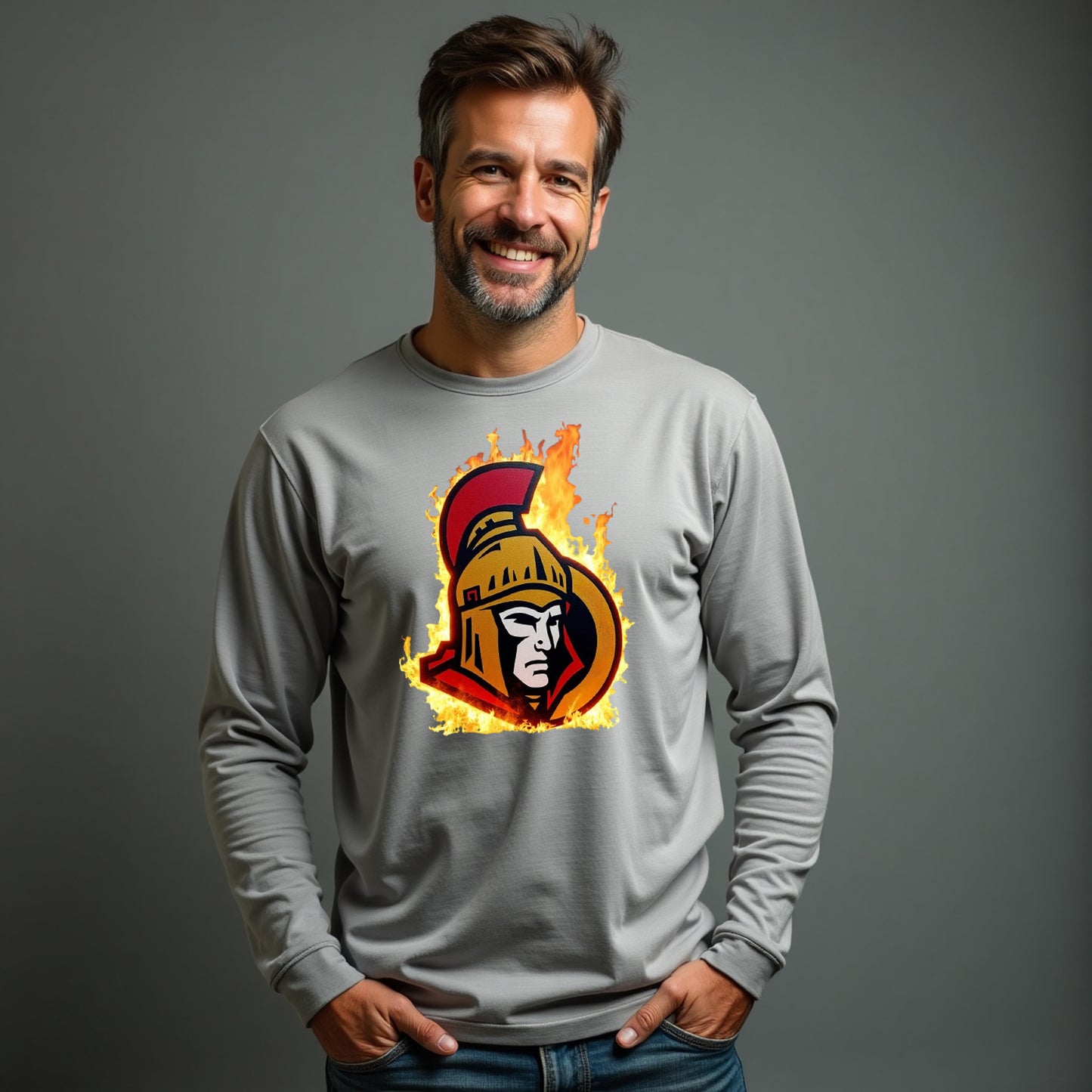 Ottawa Senators, "Capital Flames" Long Sleeve T Shirt