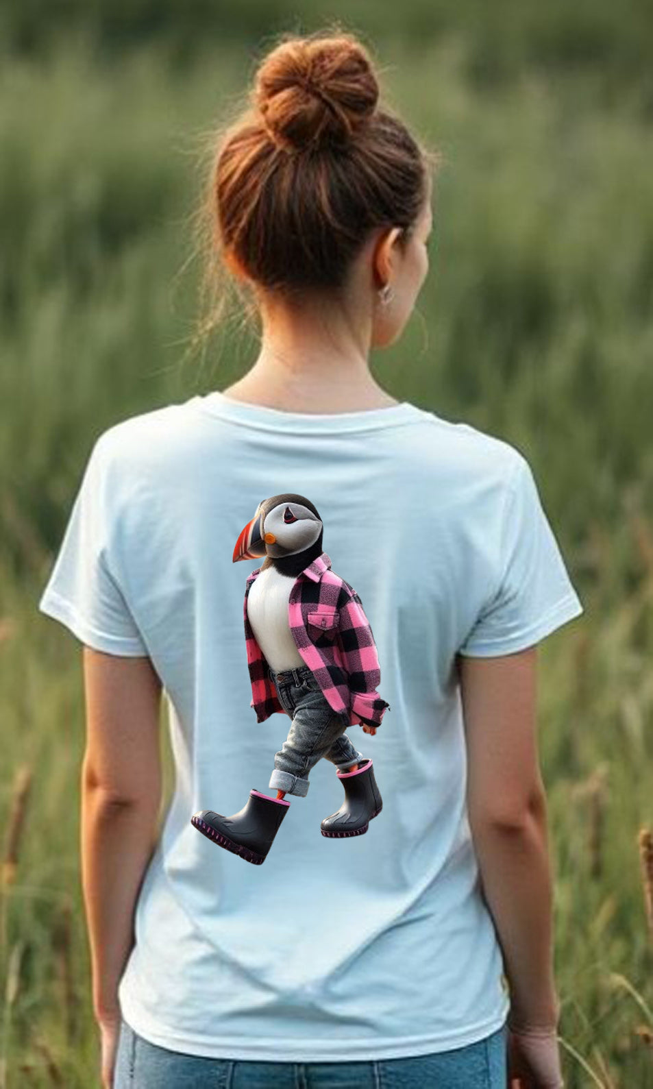 Ladies Pudden V Neck T Shirt