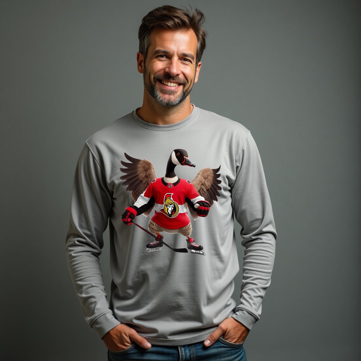 Ottawa Senators, "Ottawa Waddler" Long Sleeve T Shirt