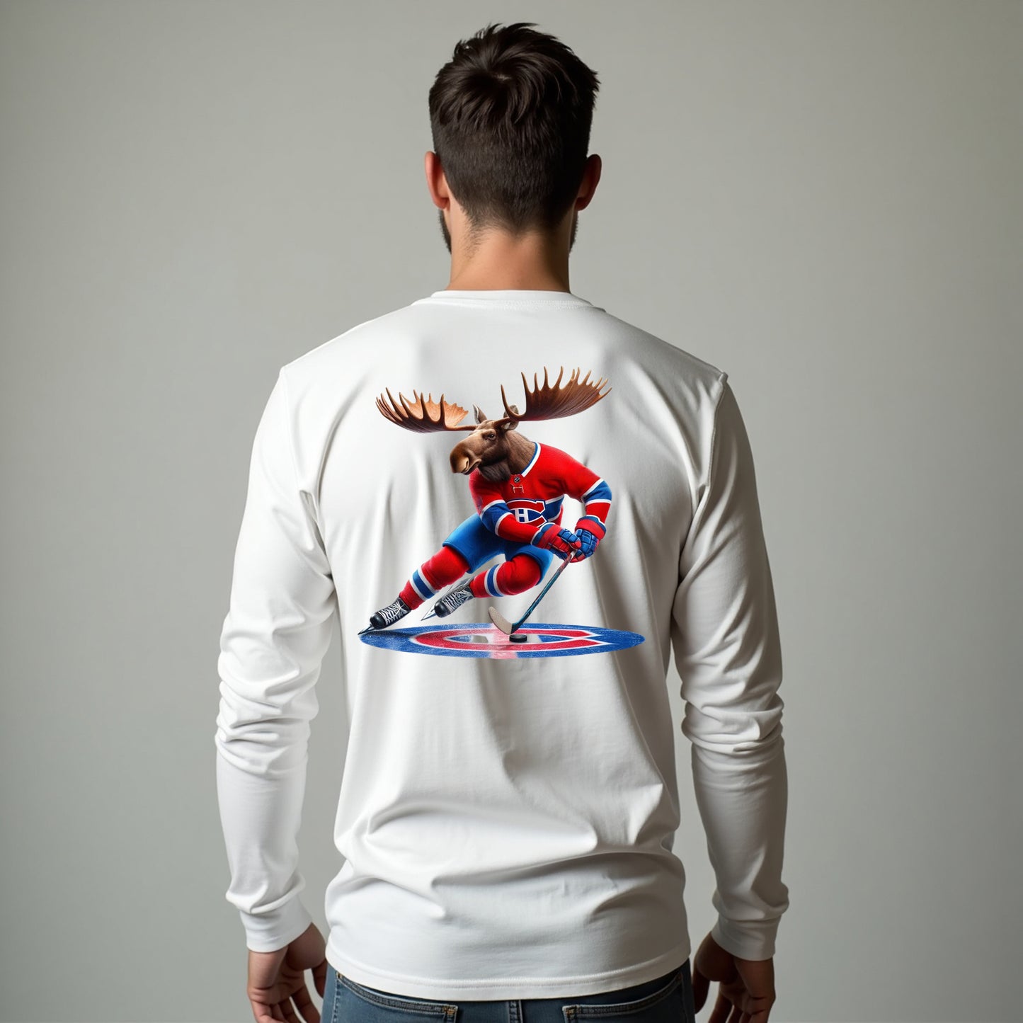 Montreal Canadiens, "Habs & Horns" Long Sleeve T Shirt