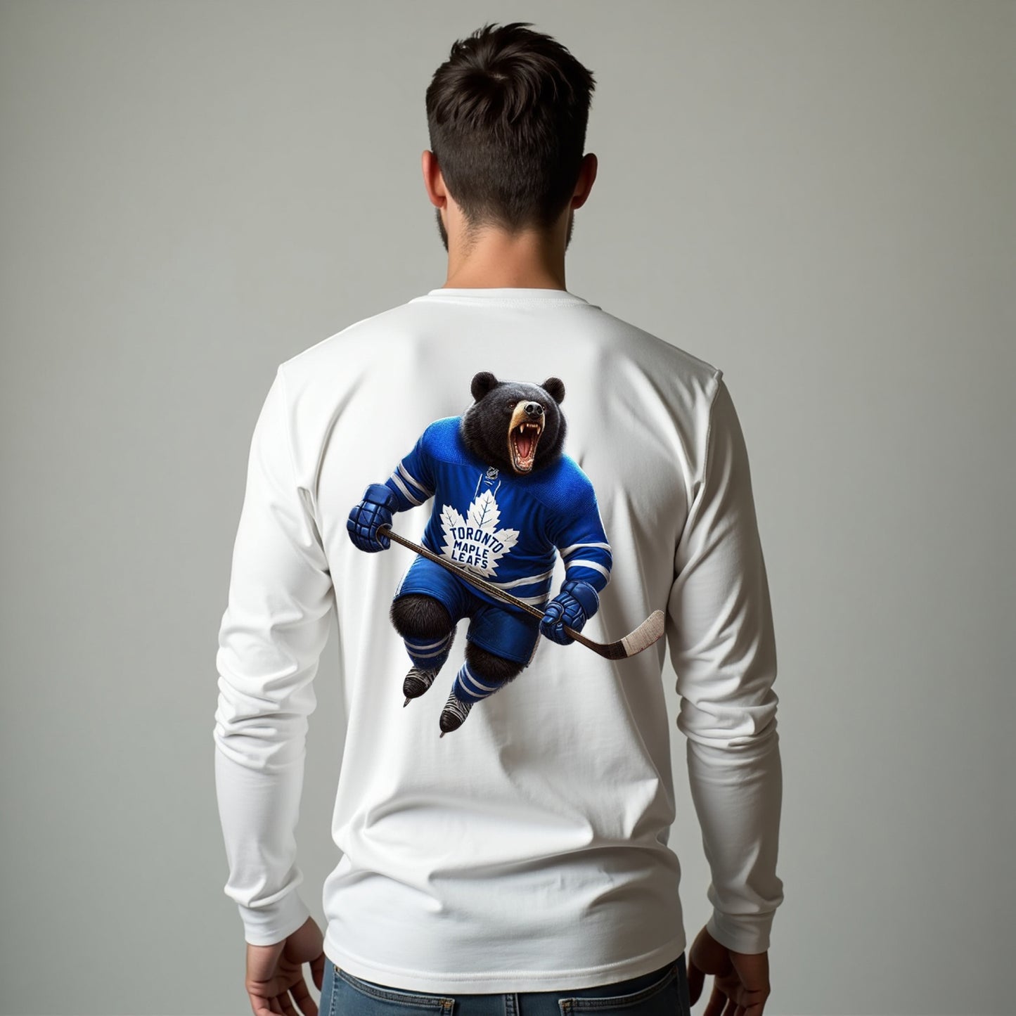 Toronto Maple Leafs, "Bear The Leaf Long Sleeve T Shirt