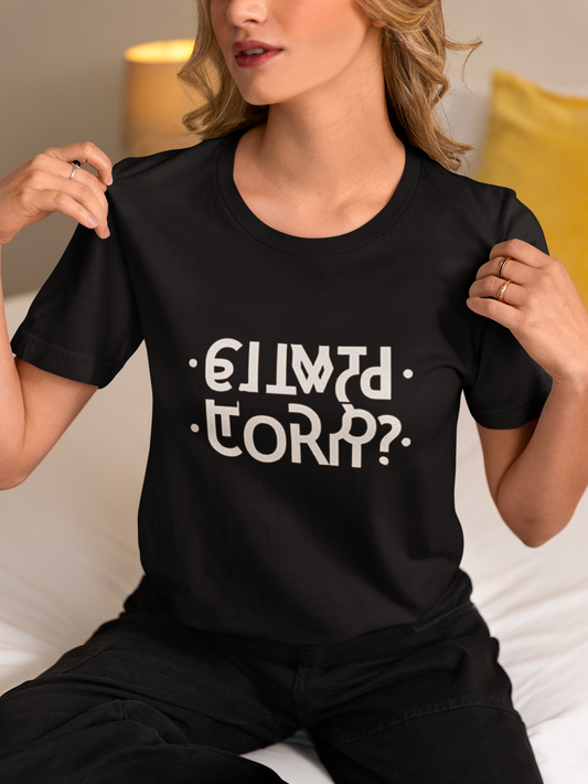 Fold up T shirt hidden message: CUNT
