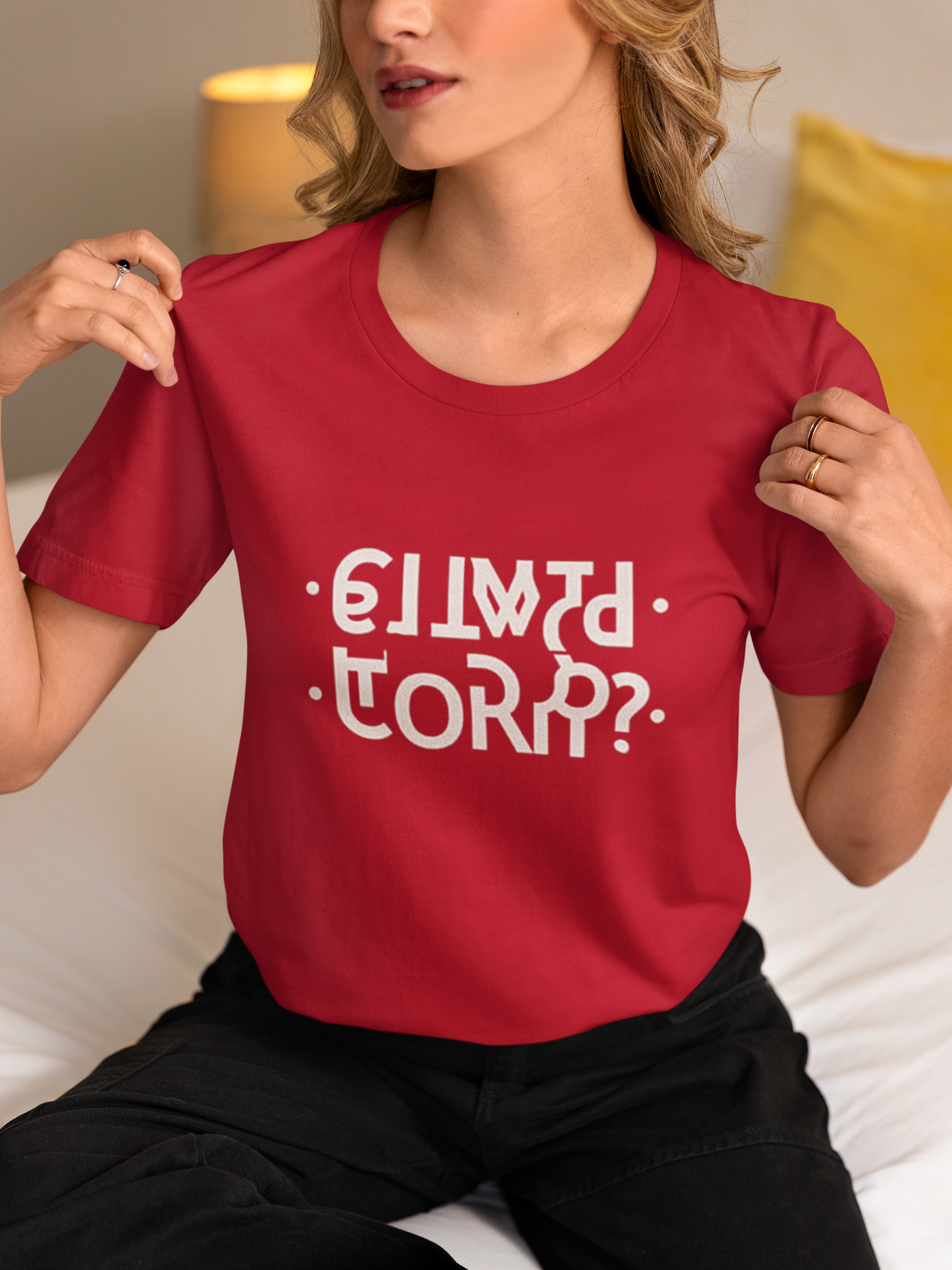 Fold up T shirt hidden message: CUNT