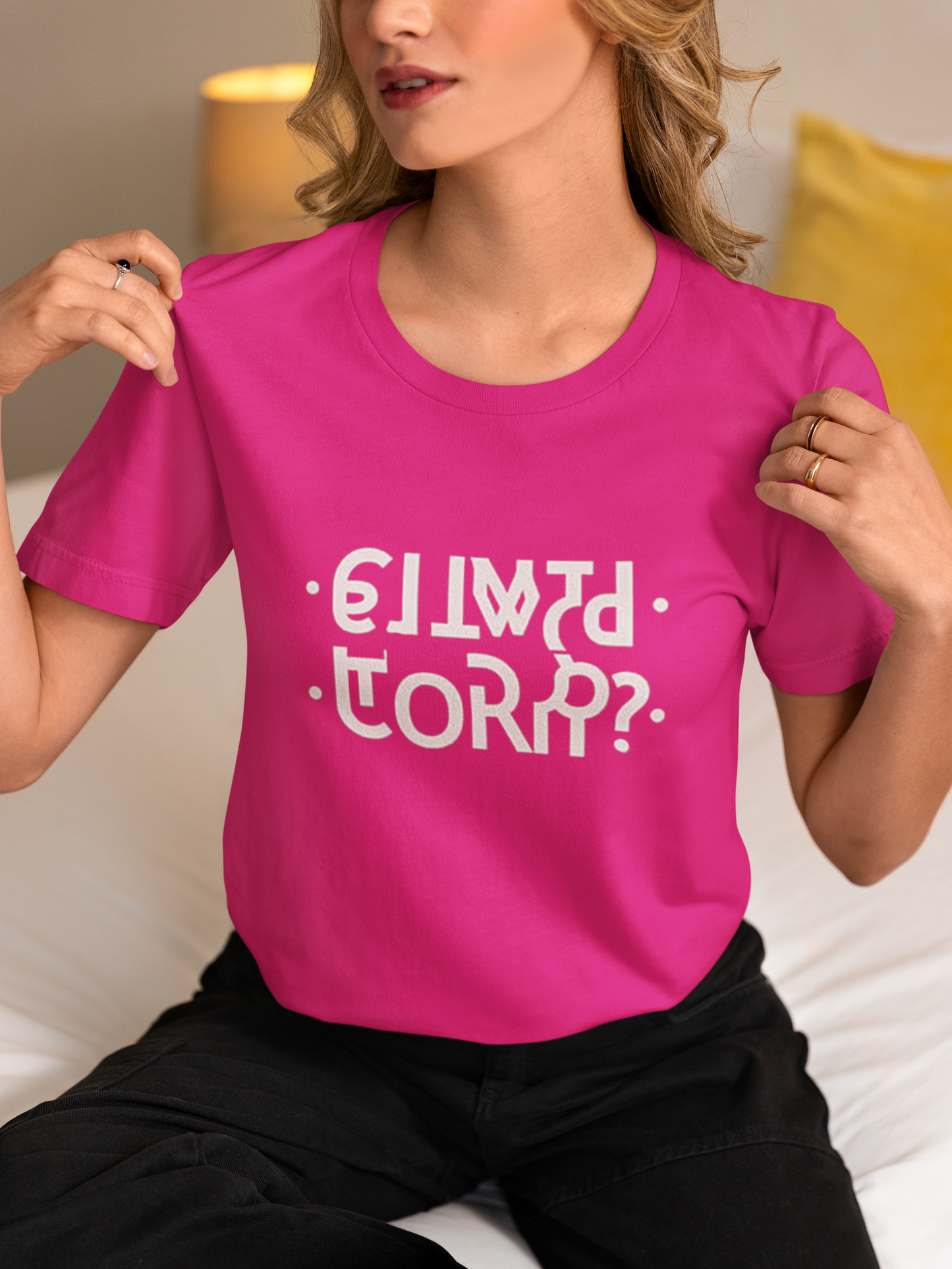 Fold up T shirt hidden message: CUNT
