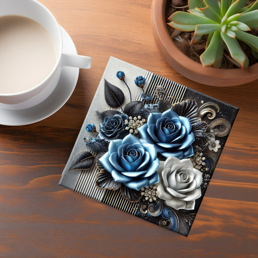Blue Roses Coaster