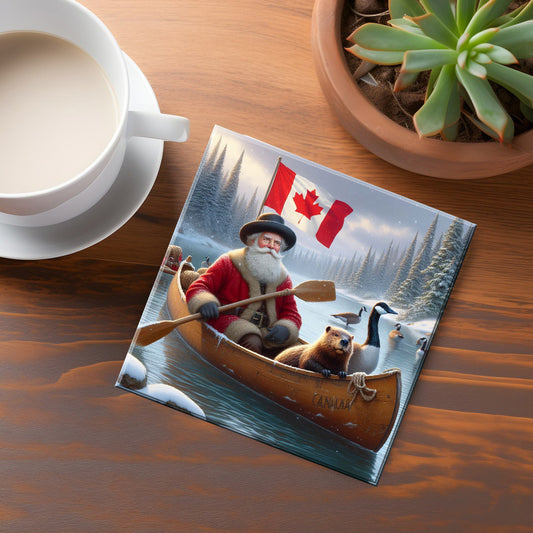 Canadian Santa Coaster