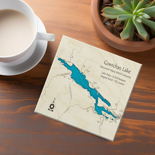 Cowichan Lake BC Map Coasters
