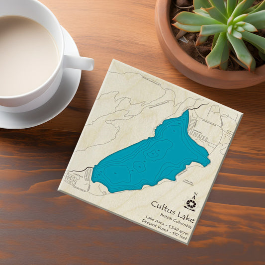 Cultus Lake BC Map Coasters