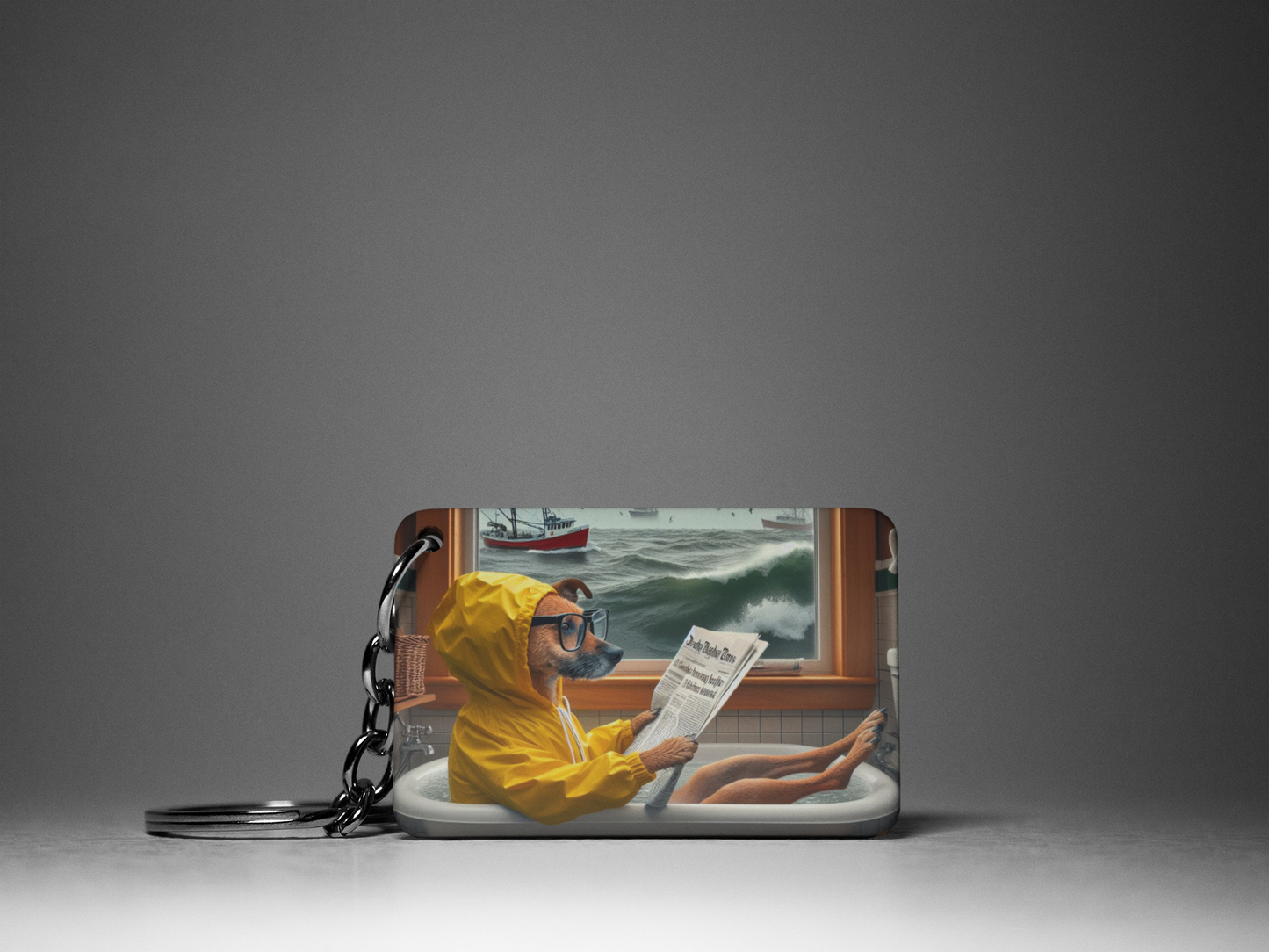 Newfoundland & Labrador Dog Keychain