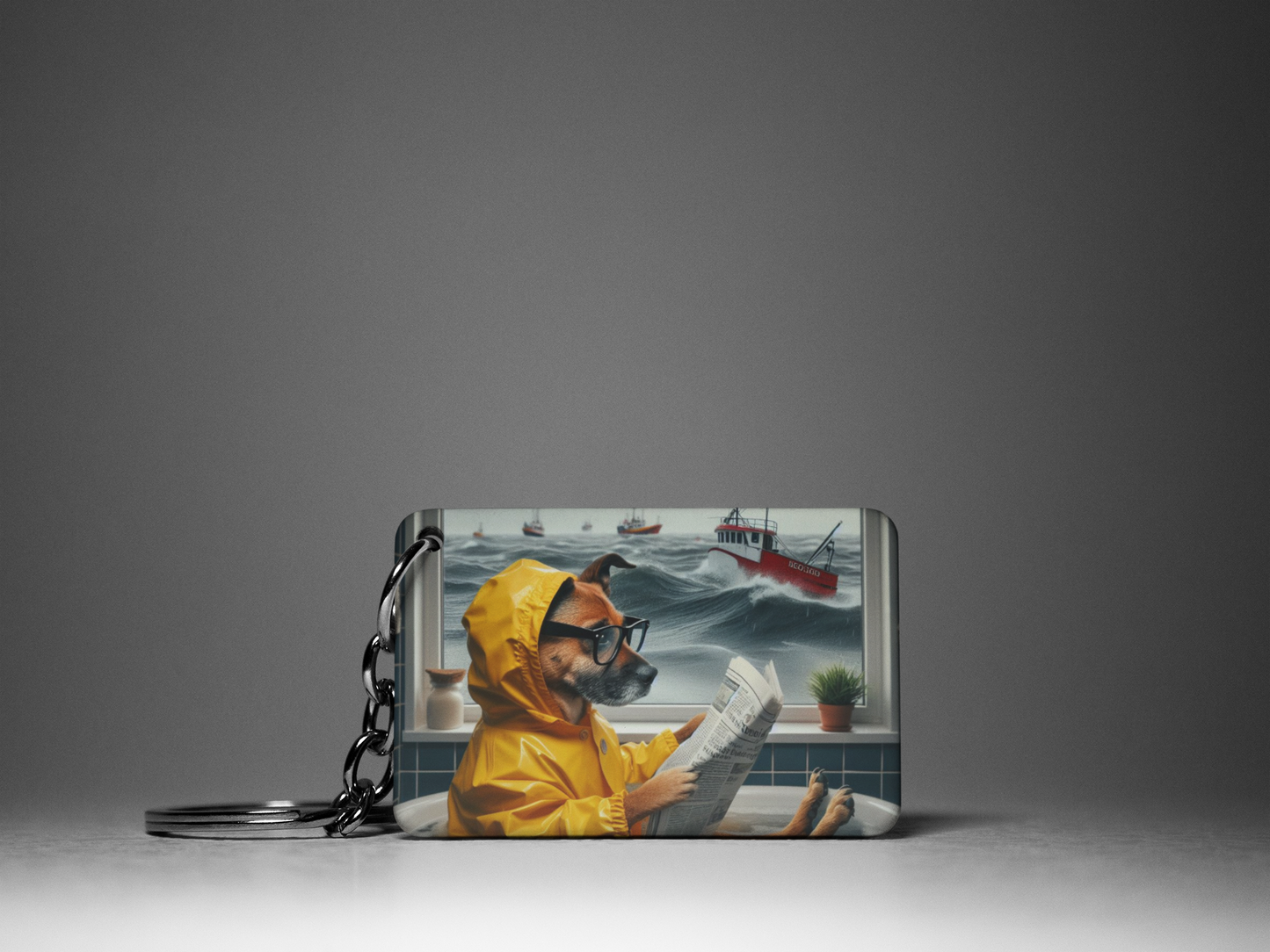 Newfoundland & Labrador Dog Keychain