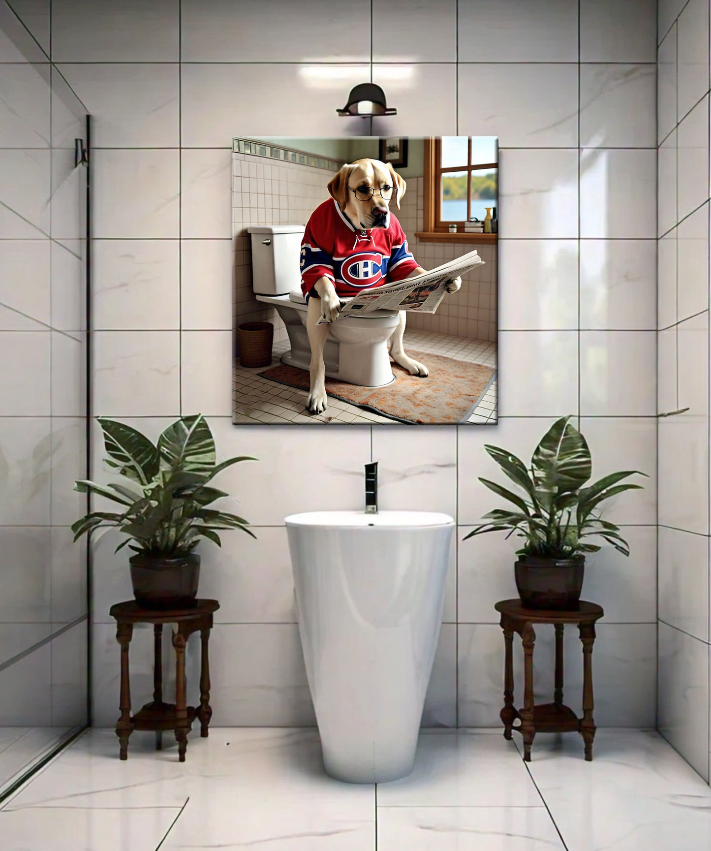 Montreal Canadiens Dog Canvas Print