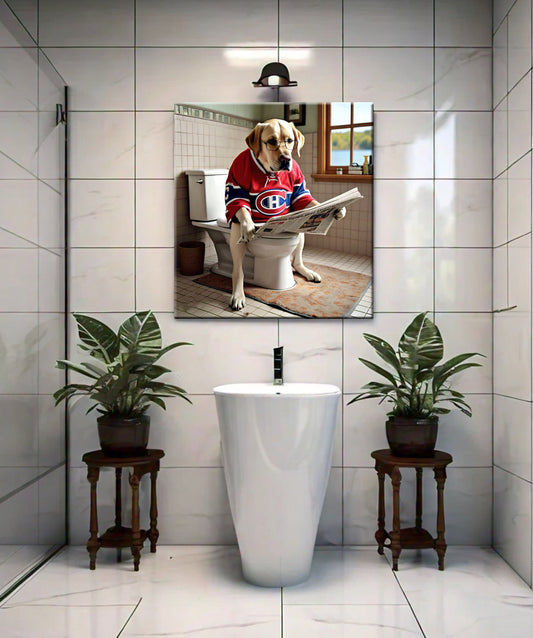 Montreal Canadiens Dog Canvas Print