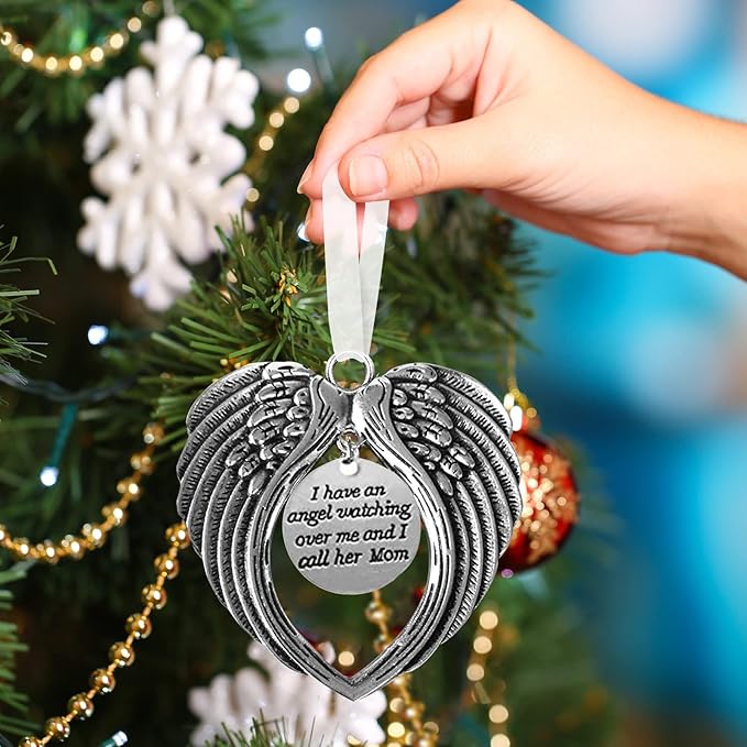 Memorial Mom Ornament Angel Wings
