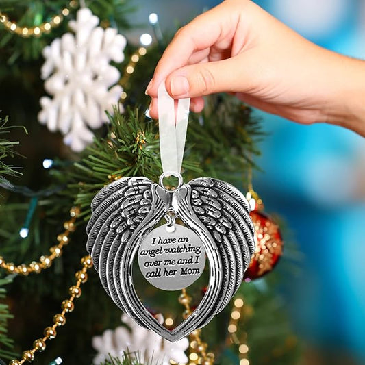 Memorial Mom Ornament Angel Wings